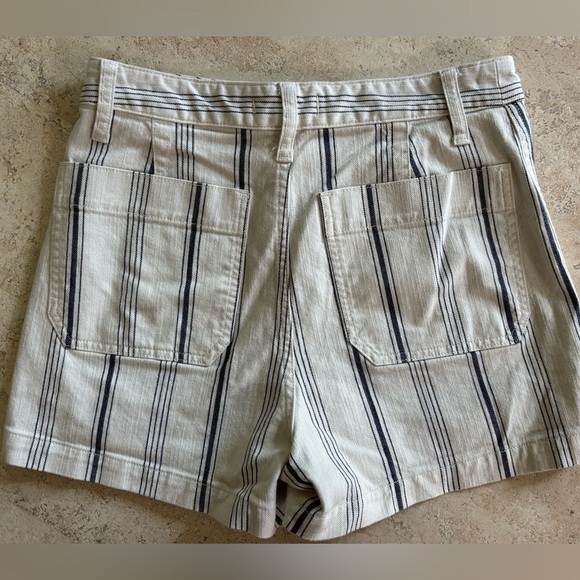 Madewell White and Blue Striped Shorts - Picture 3 of 3